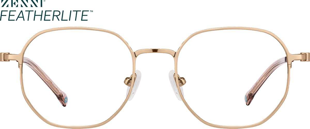 Geometric Glasses in Rose Gold